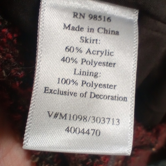 Coldwater Creek Women's Size Small Dark Rust Tweed ALine Knee Length Lined Skirt - Picture 7 of 7